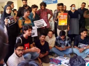 RSS event at Jamia, students protest incited.