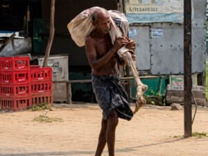 Poverty bites, young man arrives at bank with sister’s skeleton.